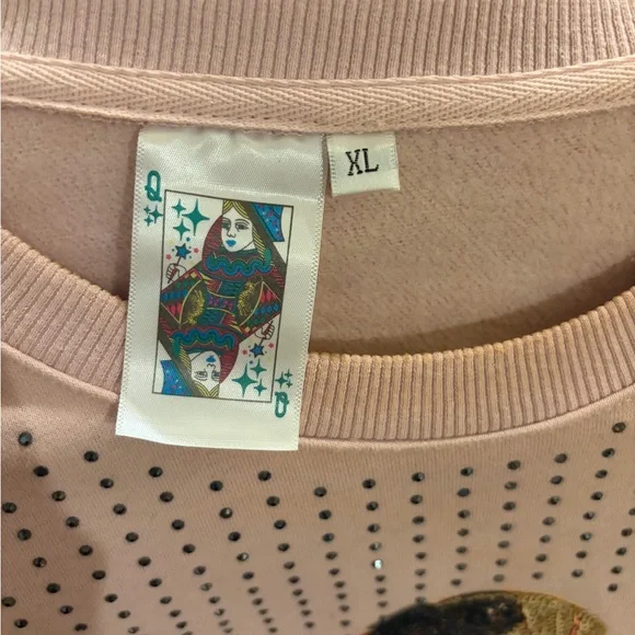 Queen of sparkles Pink Sushi Embroidered Sweater - Picture 2 of 3